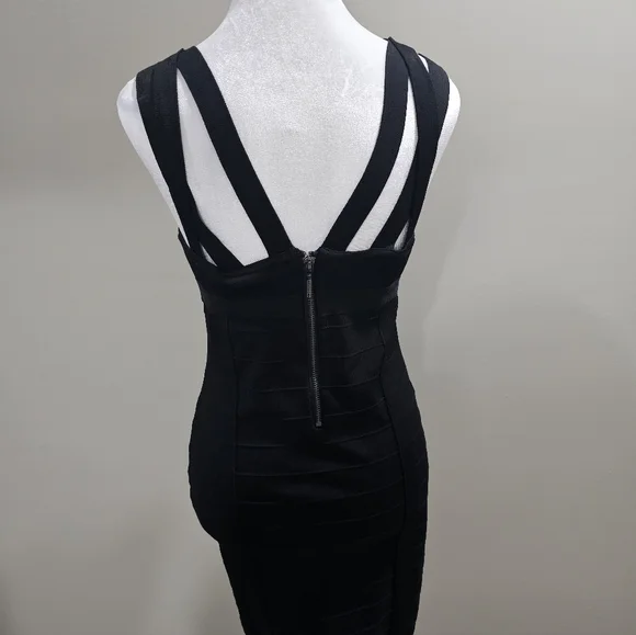 Guess Black Bodycon Bandage Dress - Picture 4 of 6